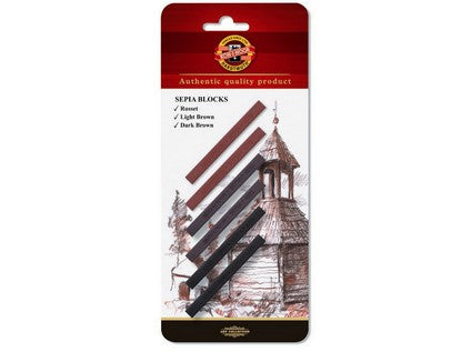 Koh-I-Noor Blocks - 6 Assorted Sepia Shades