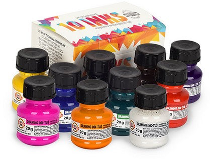 Koh-I-Noor Drawing Ink – Set of 10 ✨BLACK FRIDAY PROMOTION✨