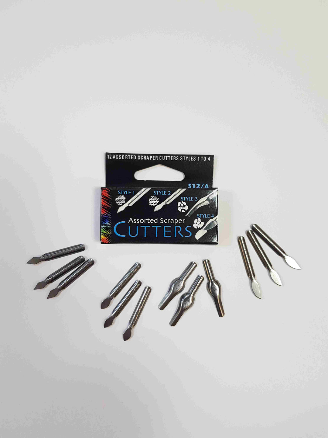 SCRAPER CUTTERS - 12 ASSORTED - STYLE 1 TO 4