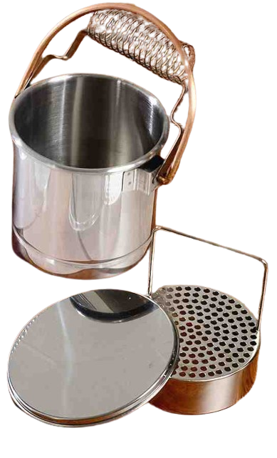 Loxley Large Metal Brush Washer - 15cm Diameter (Loose Lid)