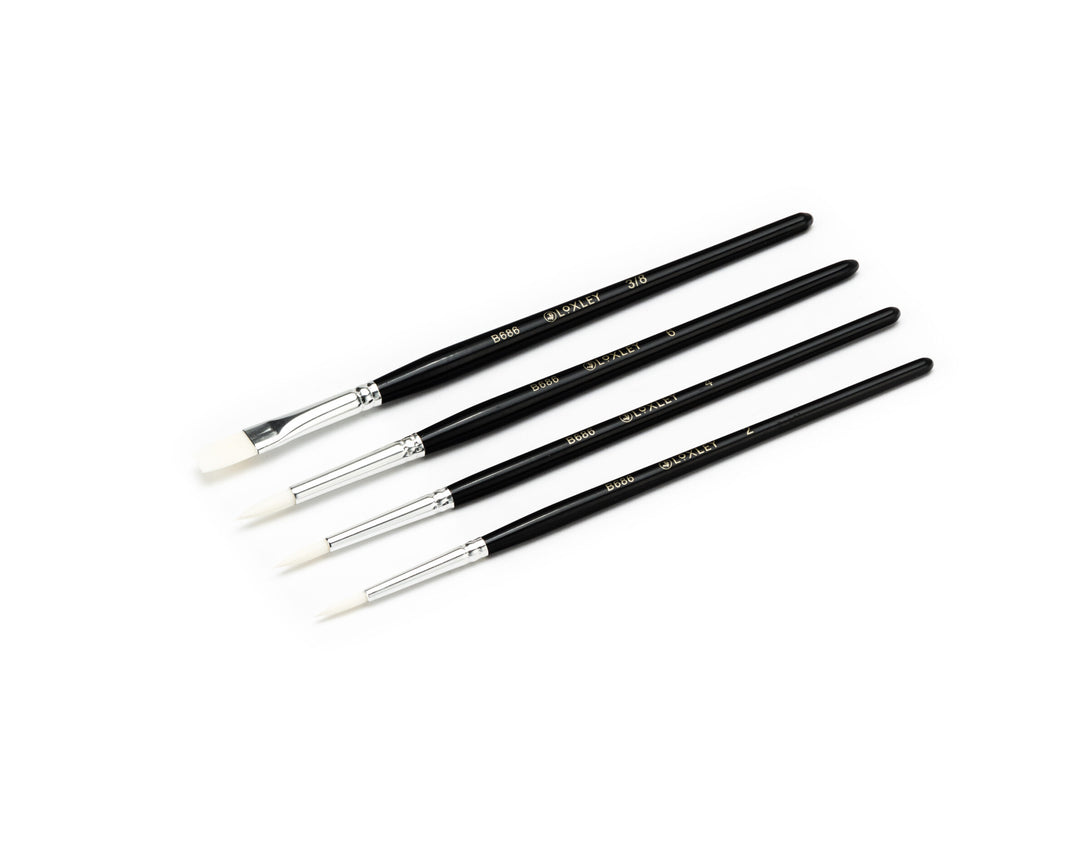 Loxley White Nylon Brush Set