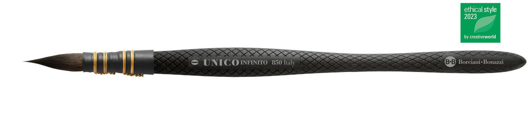 Borciani Bonazzi Series 850 Unico Infinito Quill Brush with Hidro Synthetic Fibre and Resin Handle