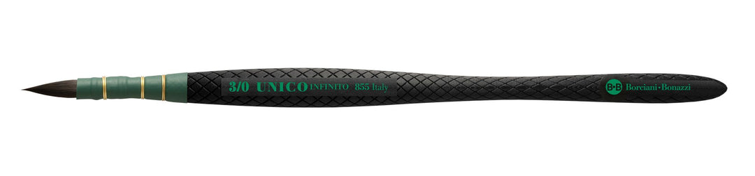 Borciani Bonazzi Series 855 Unico Infinito Il Mini Quill Brush with Hidro Synthetic Fibre and Resin Handle
