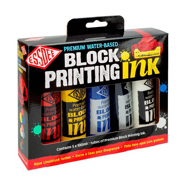 Premium Block Printing Ink 100ml Primary Set of 5 - ON PROMOTION FLASH SALE