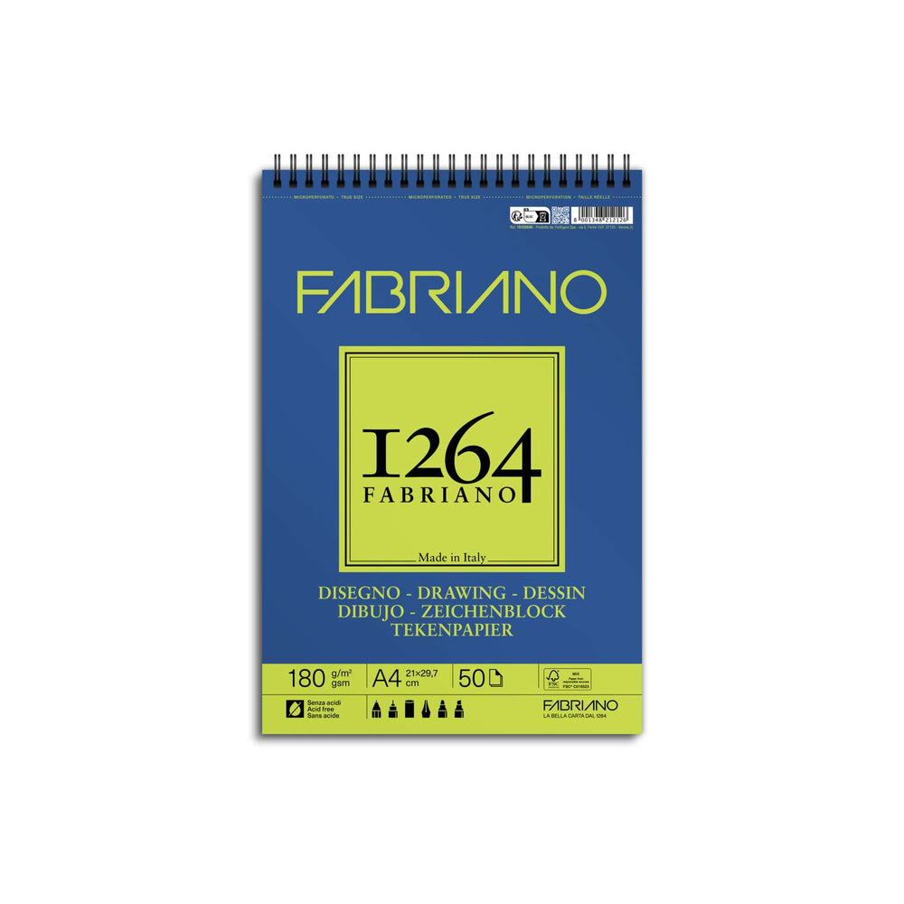 Fabriano 1264 SPIRAL BOUND Watercolour Pad - A5 300gsm