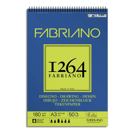 Fabriano 1264 SPIRAL BOUND Watercolour Pad - A5 300gsm