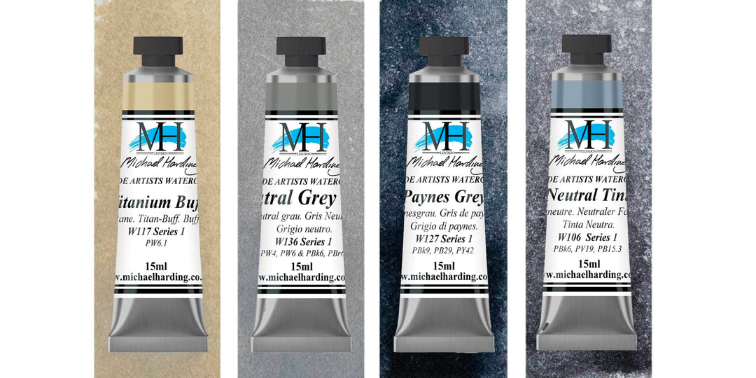 Watercolour Grey Essentials Set 4x15ml