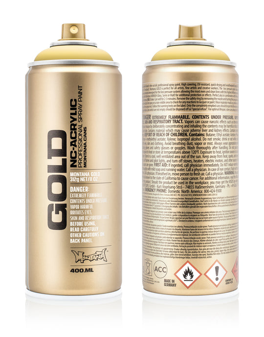 MONTANA GOLD ACRYLIC SPRAY PAINT CANS