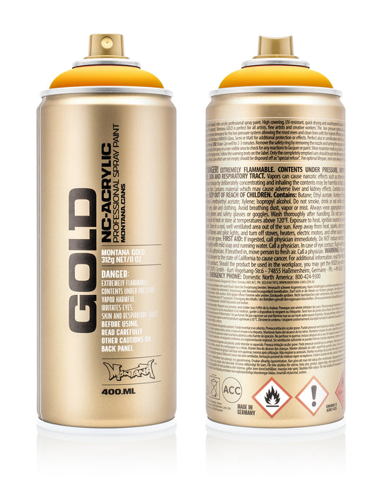 MONTANA GOLD ACRYLIC SPRAY PAINT CANS