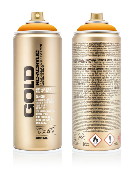 MONTANA GOLD ACRYLIC SPRAY PAINT CANS