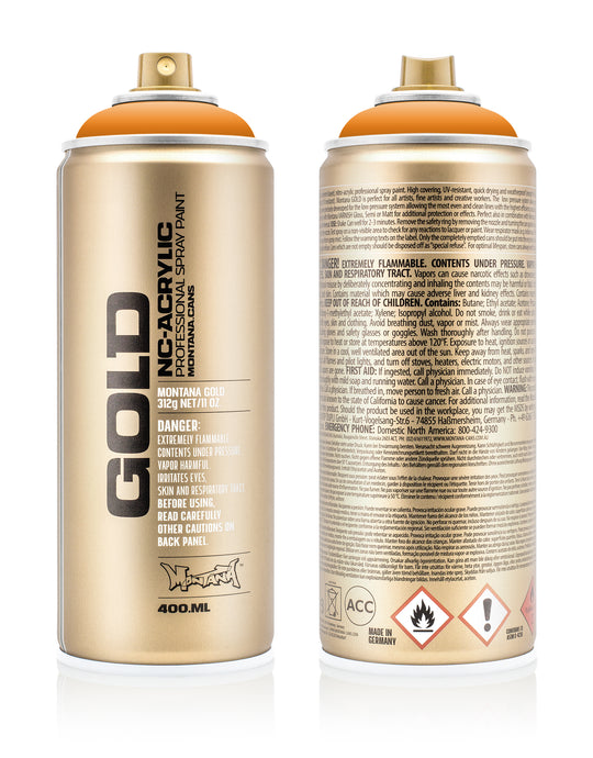 MONTANA GOLD ACRYLIC SPRAY PAINT CANS