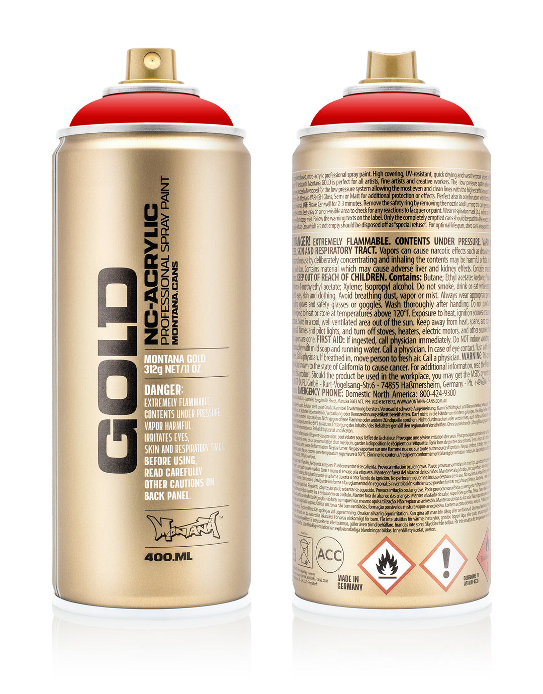 MONTANA GOLD ACRYLIC SPRAY PAINT CANS