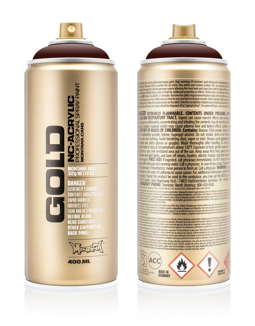 MONTANA GOLD ACRYLIC SPRAY PAINT CANS