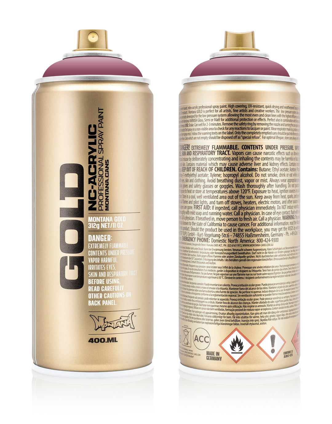 MONTANA GOLD ACRYLIC SPRAY PAINT CANS