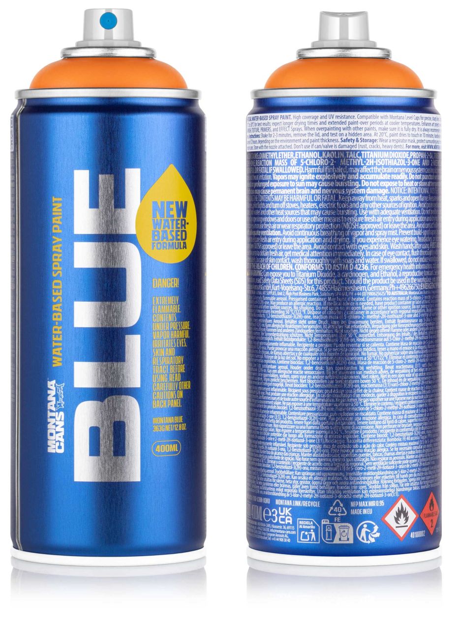 MONTANA BLUE WATER-BASED SPRAY PAINT CANS