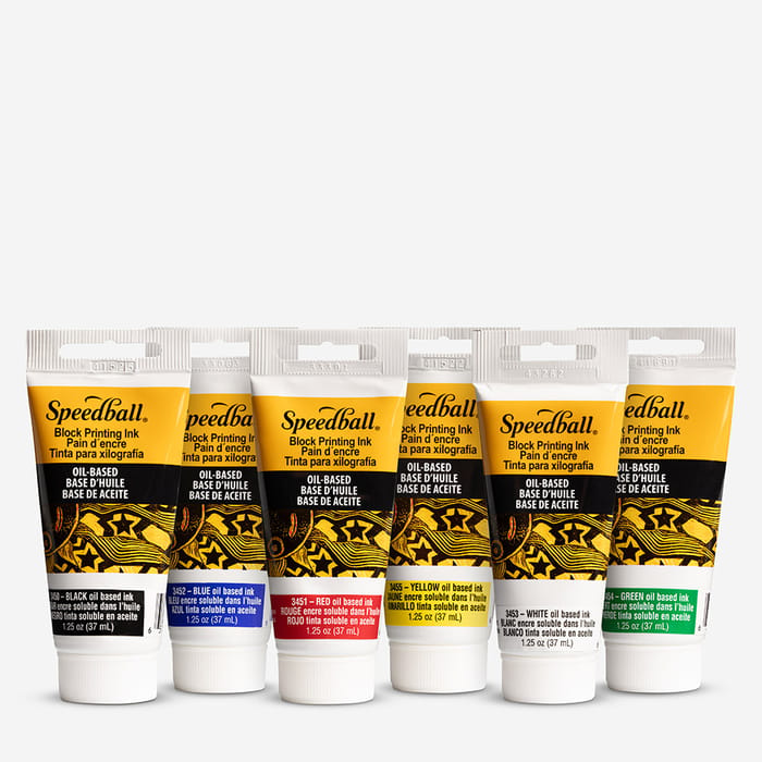 SPEEDBALL Oil-Based Block Ink Starter Set (6 pcs x 37ml)