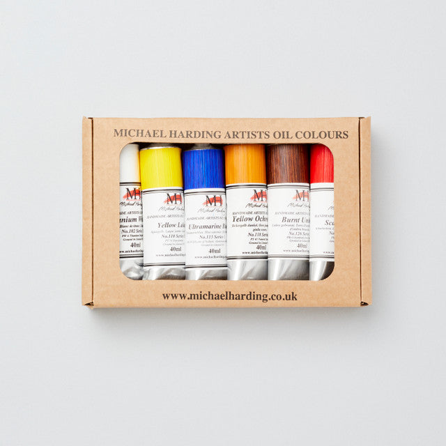 Michael Harding Oil Paint Introductory Set of 6 x 40ml tubes