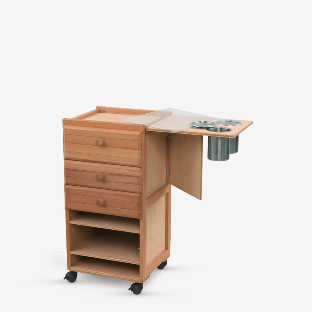 Jullian : Studio Cabinet With 3 Drawers : Beechwood