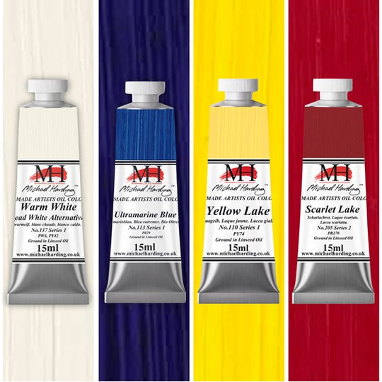 Michael Harding Non-Absorbent Acrylic Primer 1 Litre White + MH 15ml Oil Intro Set Free - Loxley 30th Birthday Special