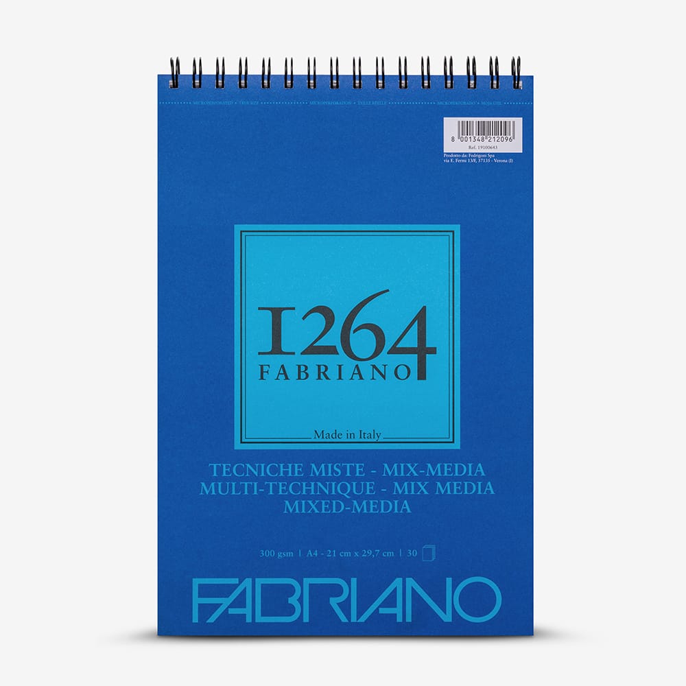 Fabriano 1264 SPIRAL BOUND Mixed Media Pad - A5 300gsm