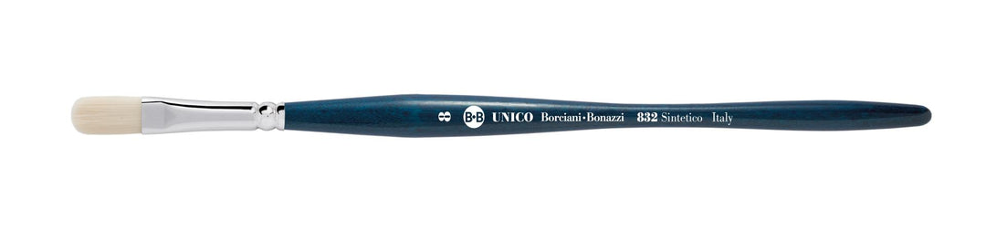 Series 832 Unico Cat's Tongue Brush with Off-White Synthetic Fibre and Balanced Handle