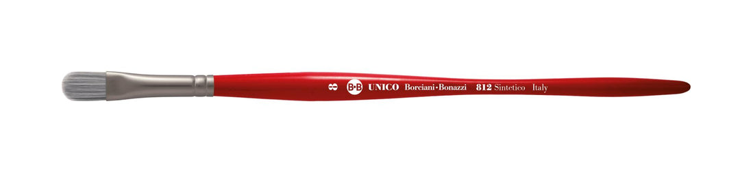 Series 812 Unico Cat's Tongue Brush with Silver Synthetic Fibre and Balanced Handle