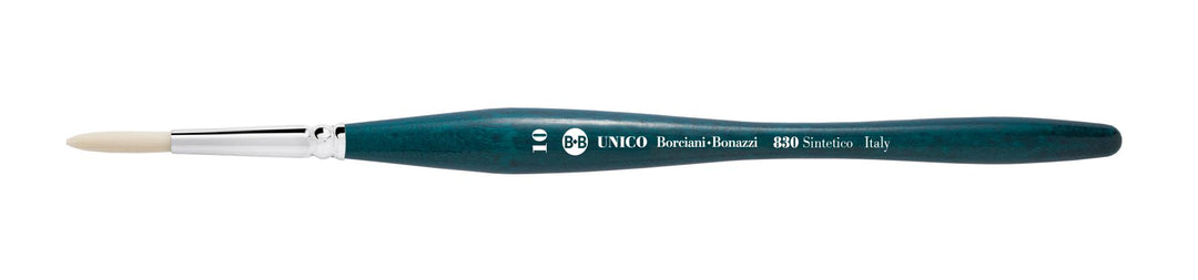 Series 830 Unico Round Brush with Off-White Synthetic Fibre and Balanced Handle