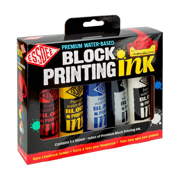 Premium Block Printing Ink 100ml Primary Set of 5
